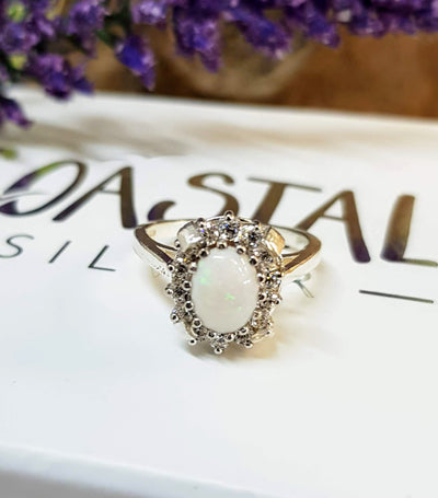 A Customer brought in a stunning opal earring as she loved the stone so we built a ring around it ..Wow