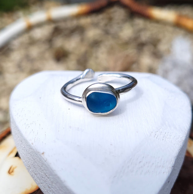 Sapphire Pod Sea Glass Ring (15)
