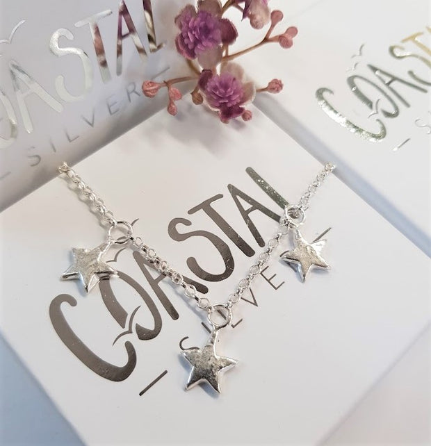 Shooting Star 3 Charm Necklace