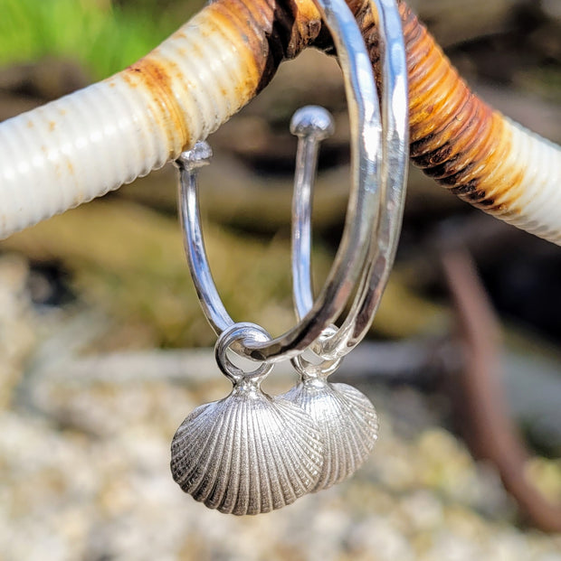 Cute Cockle Shell Hoop Earrings