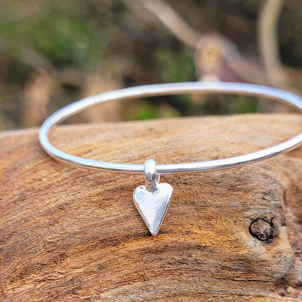 Small Vintage Heart Bangle