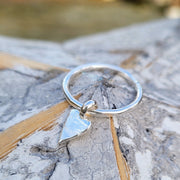 Small Vintage Heart Dangle Ring