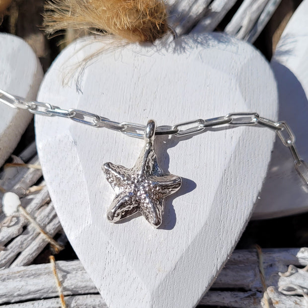 Starfish Charm Long Link Anklet