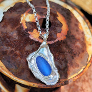 Coral Reef Sea Glass Necklace (48 Cobalt)