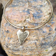 Gold Vintage Heart Bangle