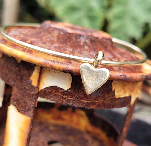 Gold Forever Heart Bangle