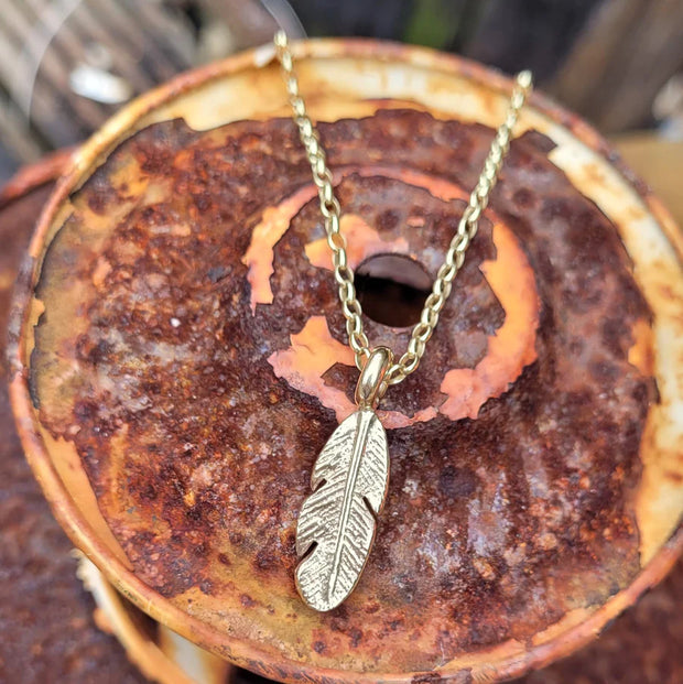 Ashes Into Gold Feather Necklace