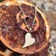 Wonky Heart Gold Necklace