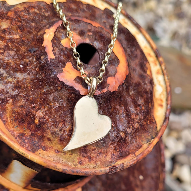 Wonky Heart Gold Necklace