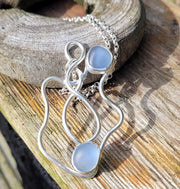 Sand Swirls Statment Sea Glass Necklace (22)