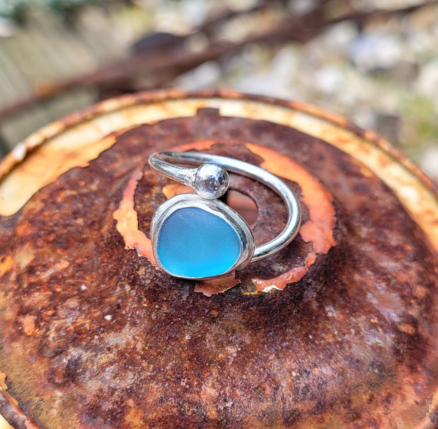 Aqua Pool Sea Glass Ring (5)