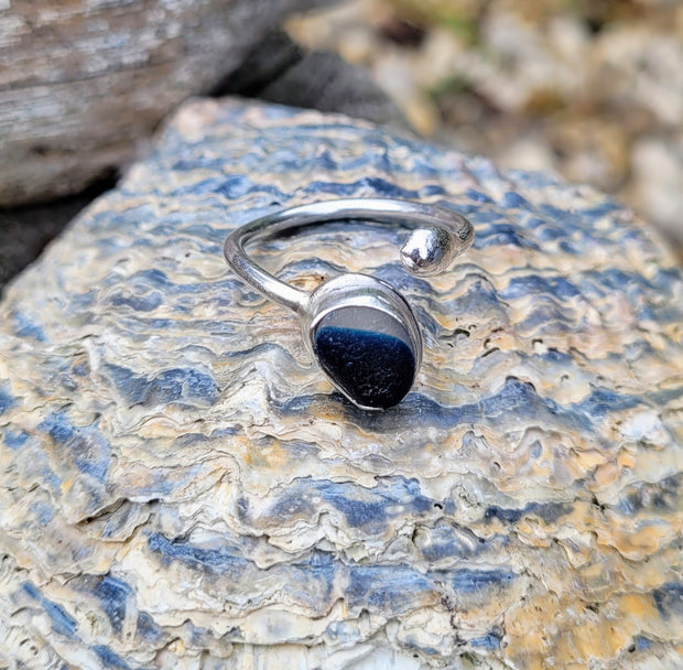 Deep Blue Ocean Sea Glass Ring (9)