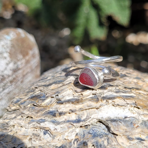 Pink Tide Seaham Multi Sea Glass Ring  (82)