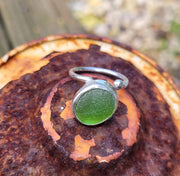 Seaweed Pool Sea Glass Ring (113)