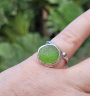 Seaweed Pool Sea Glass Ring (113)