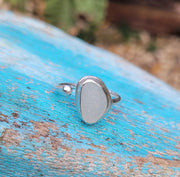 Cornish Sea Spray Sea Glass Ring (105)