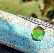 Pool Green Shades Sea Glass Bangle or Necklace (121