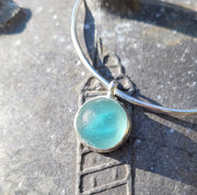 Sea Marble Sea Glass Bangle or Necklace (117)