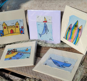 Original Watercolour Cards Pack of Five