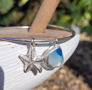 Shades Of Paradise Sea Glass Bangle or Necklace (155)