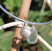 A Little Bit of Rainbow Sea Glass Bangle or Necklace (150)