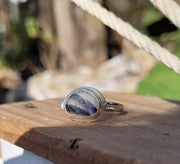 Blue Waves Sea Glass Ring (38)