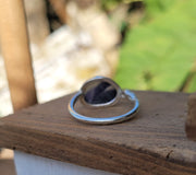 Blue Waves Sea Glass Ring (38)