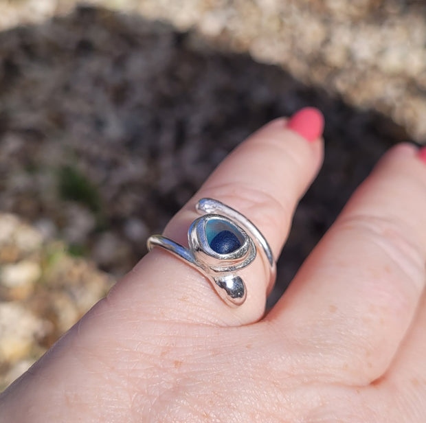 Fish Eye Sea Glass Ring (94)