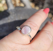 Pearl Pink Sea Glass Ring (94)
