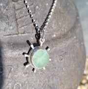 Green Tide Sea Marble Sea Glass Bangle or Necklace (165)