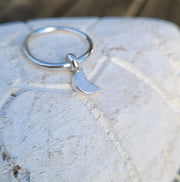 Crescent Moon Small Dangle Ring