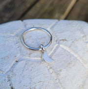 Crescent Moon Small Dangle Ring