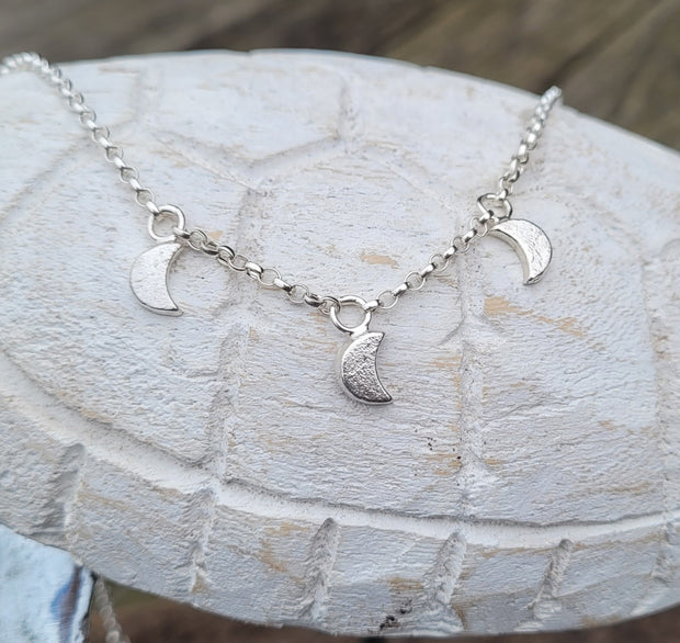Three Little Moons Necklace