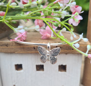 Butterfly Ashes into Silver Bangle
