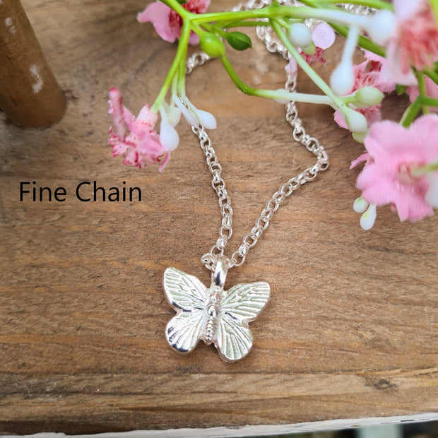 Ashes into Silver 'Butterfly' Belcher Necklace