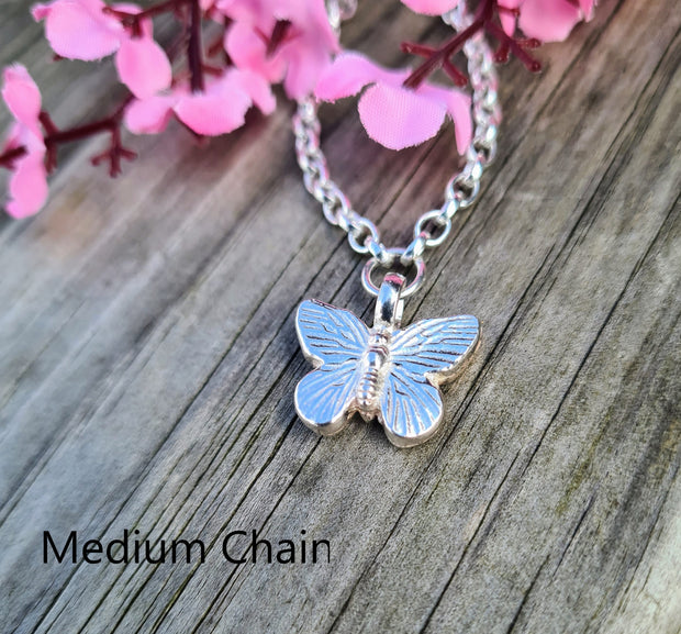 Ashes into Silver 'Butterfly' Belcher Necklace