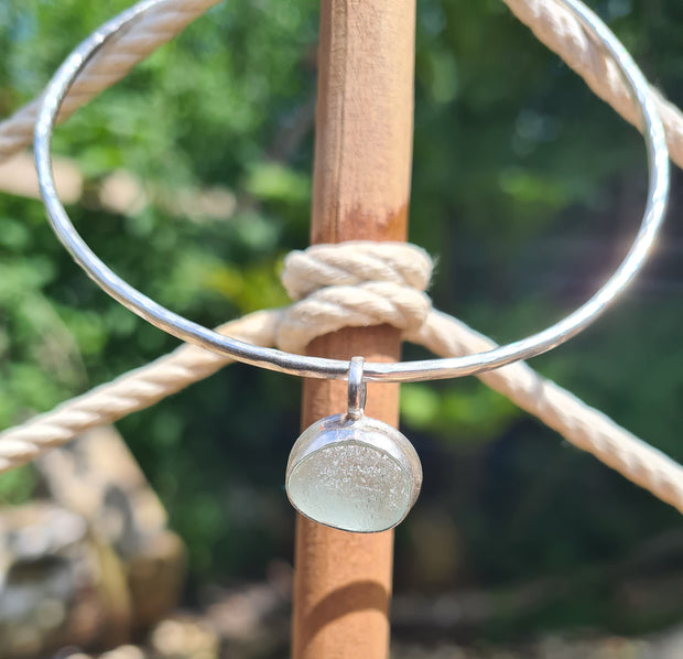 Beach Treasure Sea Glass Bangle or Bracelet  (4)