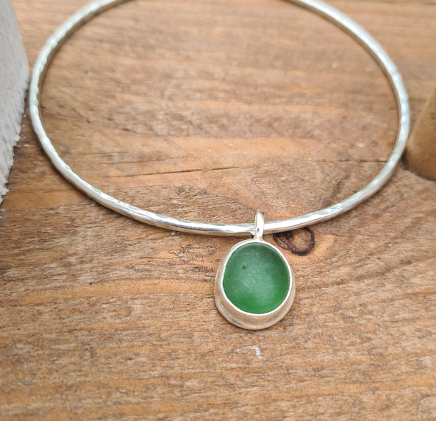 Popping Seaweed, Sea Glass Bangle or Bracelet  (97)