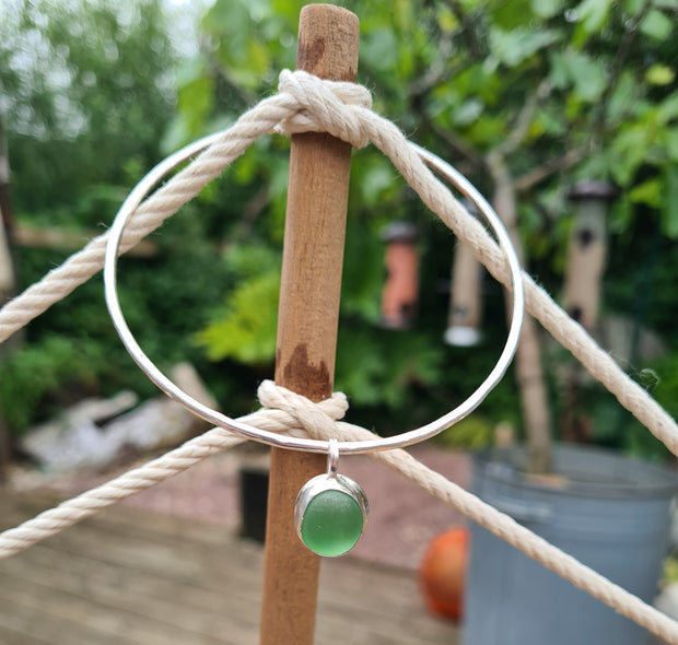 Popping Seaweed, Sea Glass Bangle or Bracelet  (97)