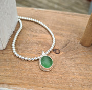 Popping Seaweed, Sea Glass Bangle or Bracelet  (97)