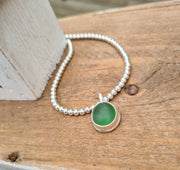 Popping Seaweed, Sea Glass Bangle or Bracelet  (97)