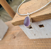 Purple Sky, Sea Glass Bangle or Bracelet  (89)