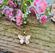 Butterfly Ashes into Gold Long Link Necklace