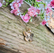 Butterfly Ashes into Gold Long Link Necklace