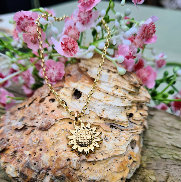 Ashes into Gold 'Sunflower' Belcher Necklace