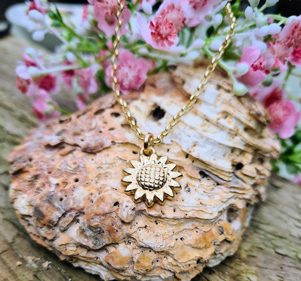 Ashes into Gold 'Sunflower' Belcher Necklace