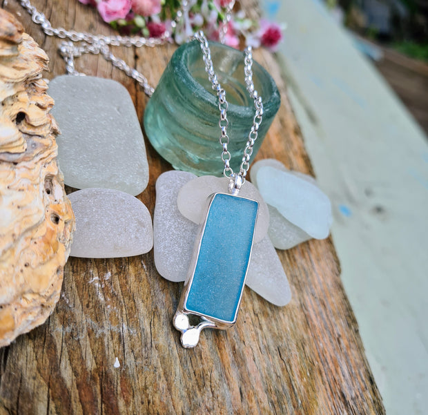 Tide Line, Sea Glass Necklace  (103)