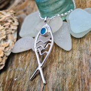 Freda Fish, Sea Glass Necklace  (122)