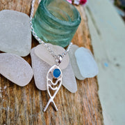 Little Sprat, Sea Glass Necklace  (127)