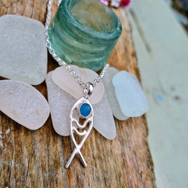 Little Sprat, Sea Glass Necklace  (127)